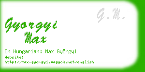gyorgyi max business card